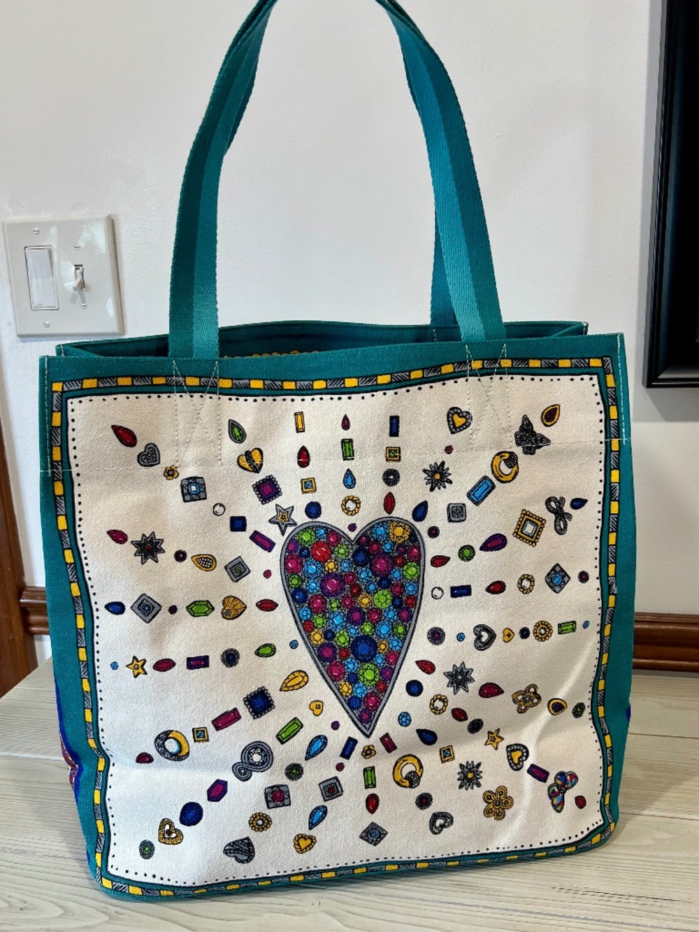Brighton Charmed Love Canvas Tote Bag 2025 FINAL SALE - Picture 3 of 7